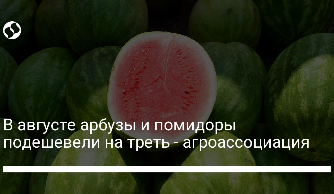 В августе арбузы и помидоры подешевели на треть – агроассоциация